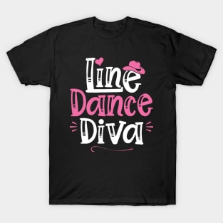 Line Dance Diva - Western Country Dancing print T-Shirt